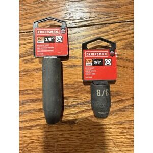 Craftsman 3/8" drive 1/2" Impact Socket combo Shallow Deep New 6 Pt Black Tool